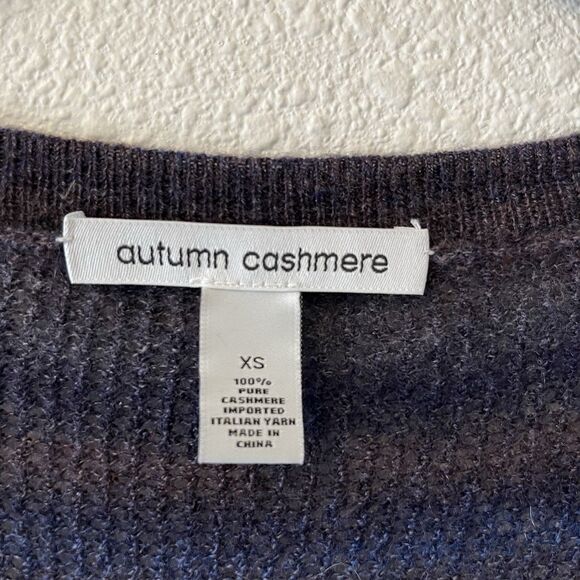 AUTUMN CASHMERE Women's Sweater XS Loose Knit Spacedye Hi-Lo 3/4 Sleeve Classic - Picture 2 of 12